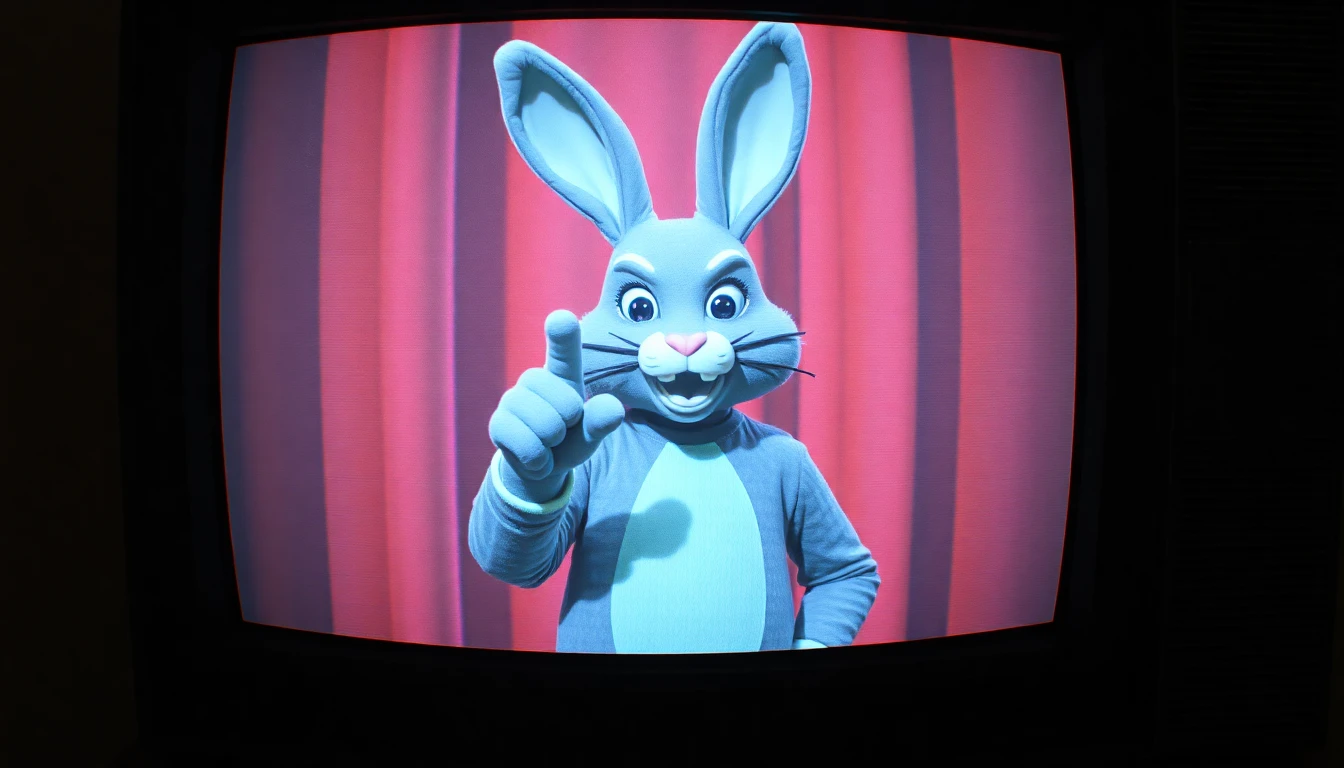 VHS tape footage of Safety First with Bunzi!